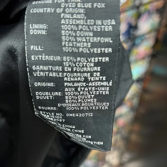 NWT,1 MADISON Detachable FOX FUR PARKA DOWN COAT,(black with black real fur) - Picture 10 of 16